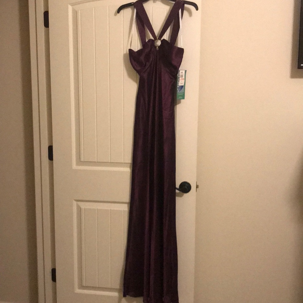Purple floor length gown